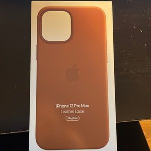 Brand new unopened iPhone 12 Pro Max leather case-MagSafe